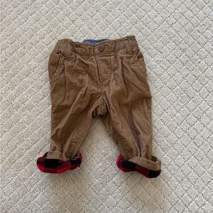 Baby GAP Flannel Lined Corduroy Pants for Baby Boy Tan Color